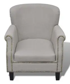vidaXL Armchair Grey Fabric
