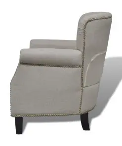 vidaXL Armchair Grey Fabric