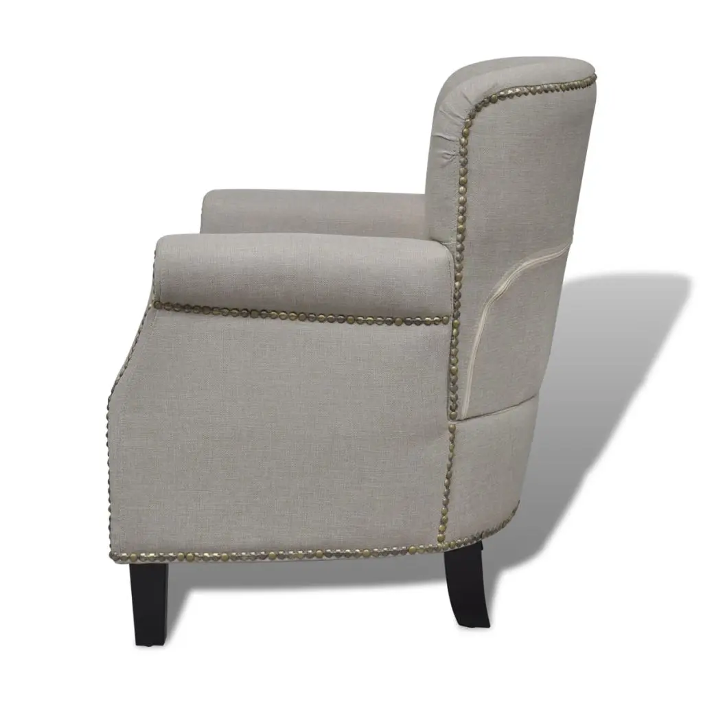 vidaXL Armchair Grey Fabric