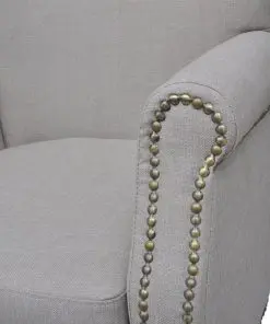 vidaXL Armchair Grey Fabric