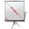 Manual Projection Screen with Height Adjustable Stand 160 x 160 cm 1:1 Manual Projection Screen with Height Adjustable Stand 160 x 160 cm 1:1