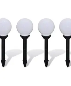 vidaXL Garden Path Solar Ball Light LED 15cm 4pcs with Ground Spike
