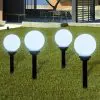 vidaXL Garden Path Solar Ball Light LED 15cm 4pcs with Ground Spike vidaXL Garden Path Solar Ball Light LED 15cm 4pcs with Ground Spike