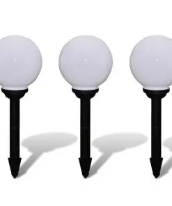 vidaXL Garden Path Solar Ball Light LED 20cm 3pcs with Ground Spike