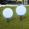 vidaXL Garden Path Solar Ball Light LED 30cm 2pcs with Ground Spike