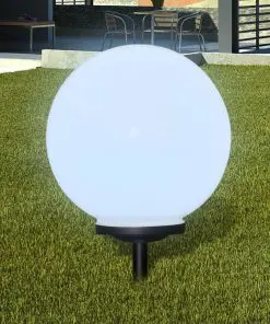 vidaXL Garden Path Solar Ball Light LED 40cm 1pcs with Ground Spike