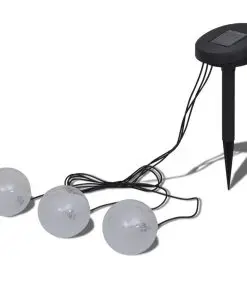 vidaXL Solar Bowl 3 LED Floating Ball Light for Pond Swimming Pool