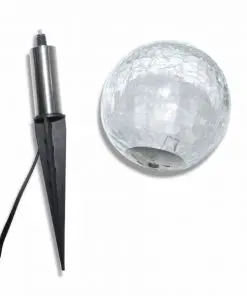 vidaXL Solar Bowl 3 LED Garden Lights with Spike Anchors & Solar Panel