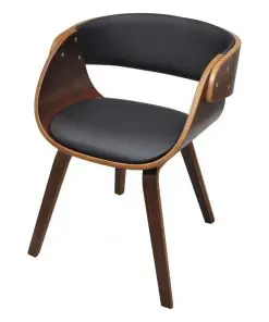 vidaXL Dining Chair Bent Wood and Faux Leather