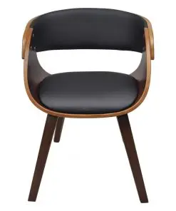 vidaXL Dining Chair Bent Wood and Faux Leather