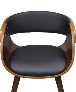 vidaXL Dining Chair Bent Wood and Faux Leather