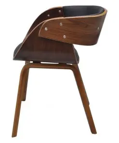 vidaXL Dining Chair Bent Wood and Faux Leather