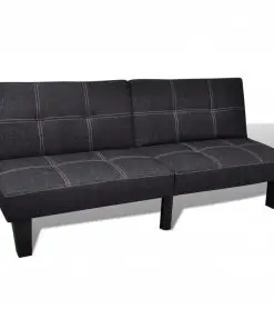 vidaXL Sofa Bed Fabric Adjustable Black