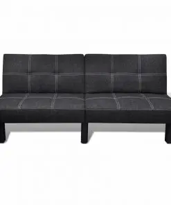 vidaXL Sofa Bed Fabric Adjustable Black
