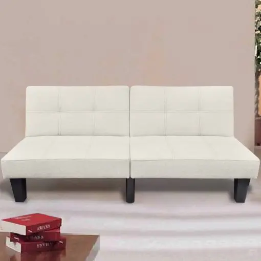 vidaXL Sofa Bed Adjustable Beige