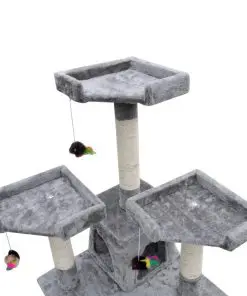 vidaXL Cat Tree 170 cm 2 Condos Grey