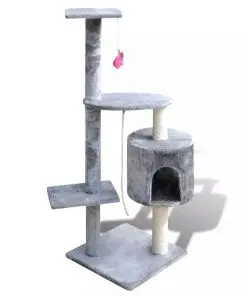 Cat Tree Cat Scratching Post 114 cm 1 Condo Grey