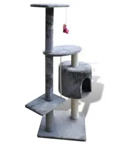Cat Tree Cat Scratching Post 114 cm 1 Condo Grey