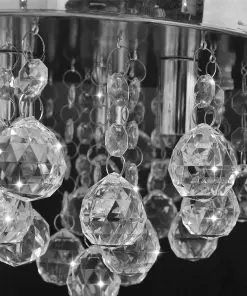 Pendant Ceiling Lamp Crystal Design Chandelier Chrome