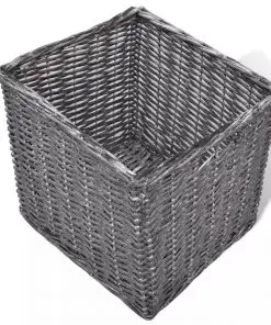 White Storage & Entryway Bench with Cushion Top 3 Basket