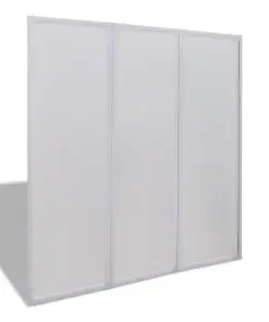 Shower Bath Screen Wall 117 x 120 cm 3 Panels Foldable