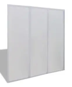 Shower Bath Screen Wall 141 x 132 cm 3 Panels Foldable