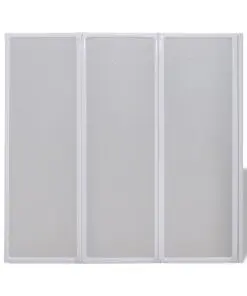 Shower Bath Screen Wall 141 x 132 cm 3 Panels Foldable