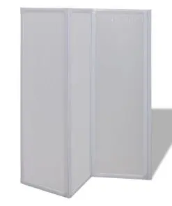 Shower Bath Screen Wall 141 x 132 cm 3 Panels Foldable