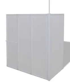 Shower Bath Screen Wall L Shape 70 x 120 x 140 cm 4 Panels Foldable