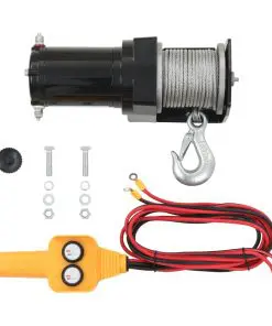 12 V Electric Winch 907 KG Wire Remote Control