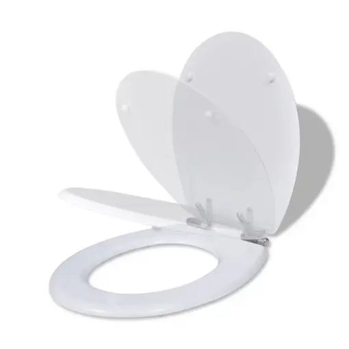 vidaXL Toilet Seats with Soft Close Lids MDF White