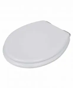 vidaXL Toilet Seats with Soft Close Lids MDF White