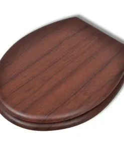 vidaXL Toilet Seats with Hard Close Lids MDF Brown