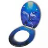 vidaXL Toilet Seats with Hard Close Lids MDF Dolphins vidaXL Toilet Seats with Hard Close Lids MDF Dolphins