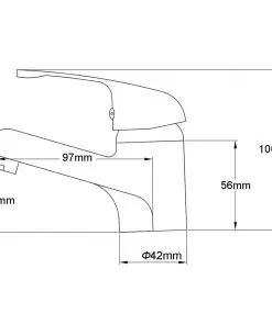 vidaXL Basin Mixer Tap Chrome
