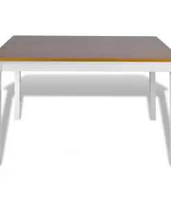 vidaXL 5 Piece Dining Set Brown and White