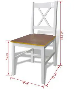 vidaXL 5 Piece Dining Set Brown and White