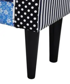 Patchwork Bench Country Living Style Blue & White