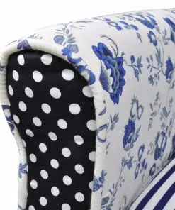 vidaXL Armchair with Patchwork Design Fabric