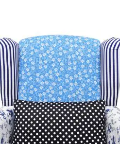 vidaXL Armchair with Patchwork Design Fabric