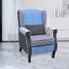 vidaXL Armchair with Patchwork Design Fabric
