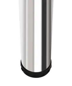 vidaXL Bar Table MDF with 2 Steel Legs High Gloss White