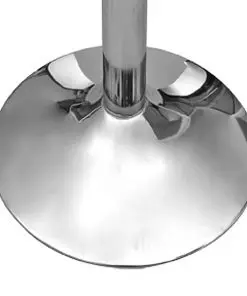 vidaXL Bar Table MDF with 1 Steel Leg High Gloss White