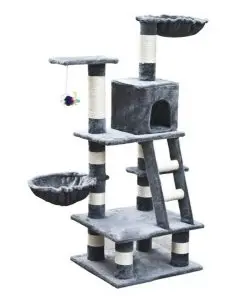 Cat Play Tree 122 cm Grey Plush