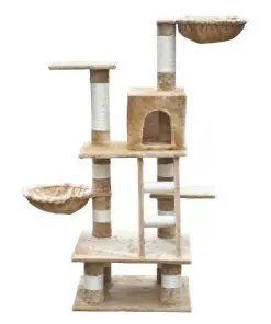 Cat Play Tree 122 cm Beige Plush