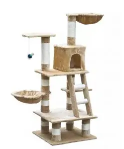 Cat Play Tree 122 cm Beige Plush