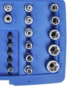 Torx Bit and Star Socket Set 34 pcs with Storage Case