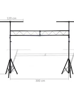 vidaXL Portable Lighting Truss System with 2 Tripods 3 m