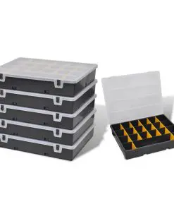 vidaXL Storage Box Sort Case 6 pcs
