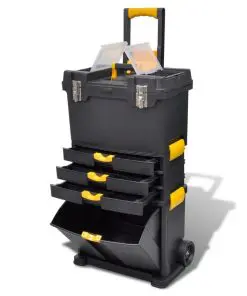 vidaXL Tool Case Chest Tool Trolley Portable